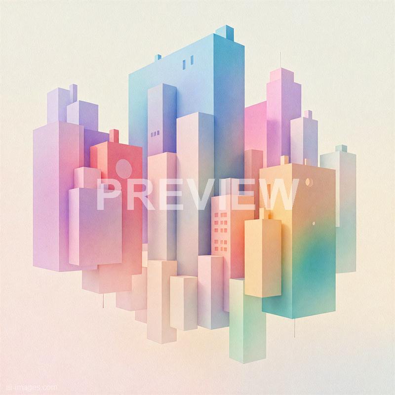 12438 - floating-abstract-buildings-with-blending-colors-rese_250704180559_00001